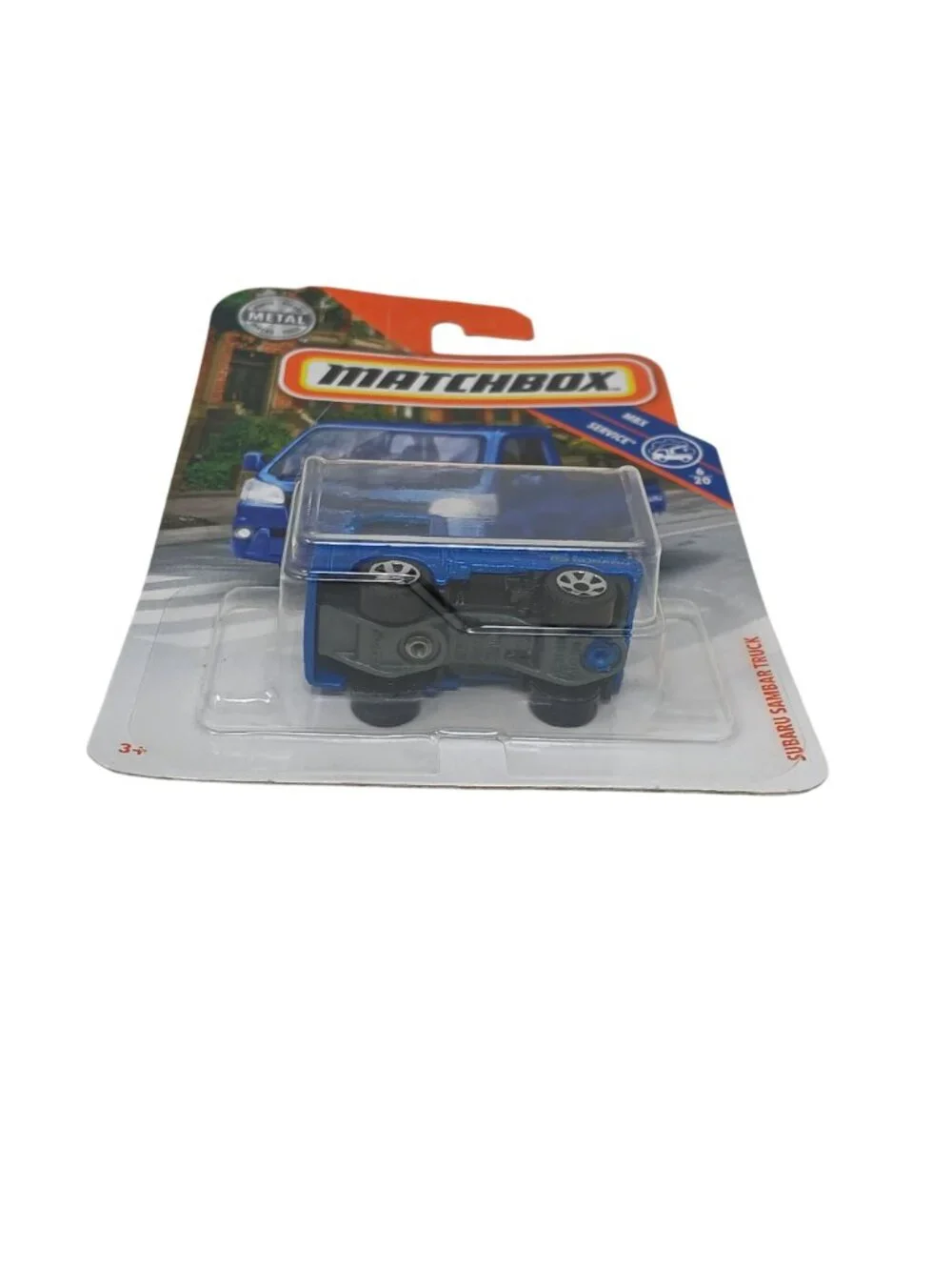 Matchbox Subaru Sambar Truck MBX Service DieCast Toy Vehicle Blue #S-12